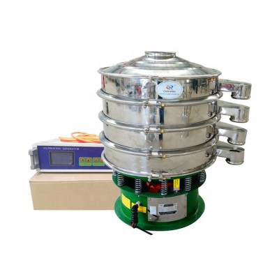 Customizable 800*800*750 1-4 Decks 0.25Kw Fine Sand Flour Ultrasonic Shaker Rotary Vibrating Sieve Machine